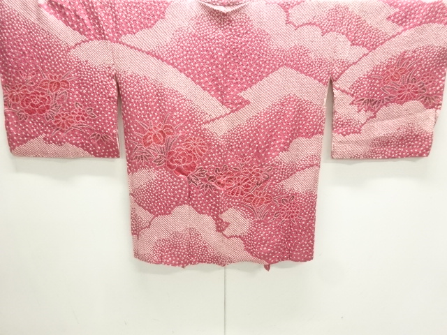 JAPANESE KIMONO / HAORI COAT / ALL SHIBORI / PEONY & KIKU 